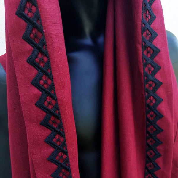 Caftan sans manches "Shaman" bordeaux – Image 3