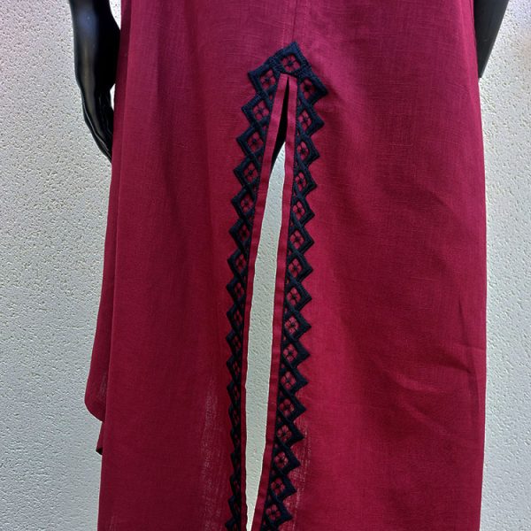 Caftan sans manches "Shaman" bordeaux – Image 5