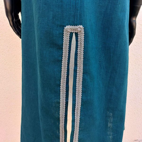 Caftan sans manches "Shaman" bleu pétrole – Image 18