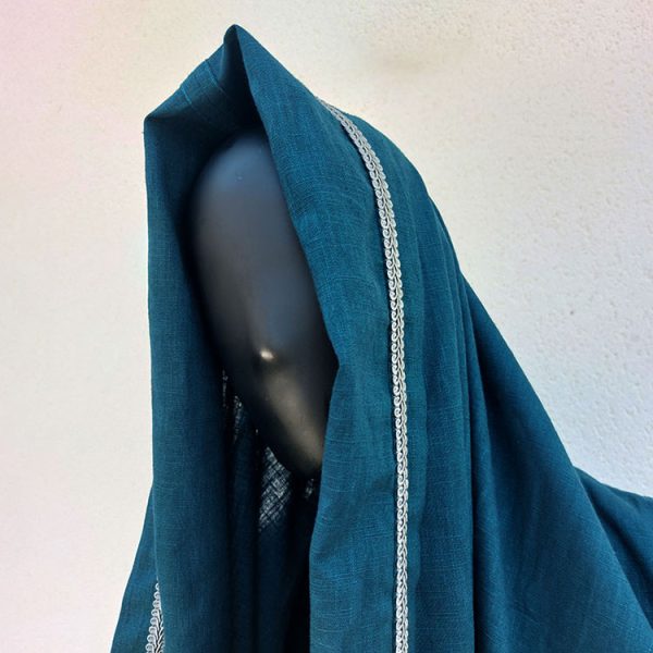 Caftan sans manches "Shaman" bleu pétrole – Image 16