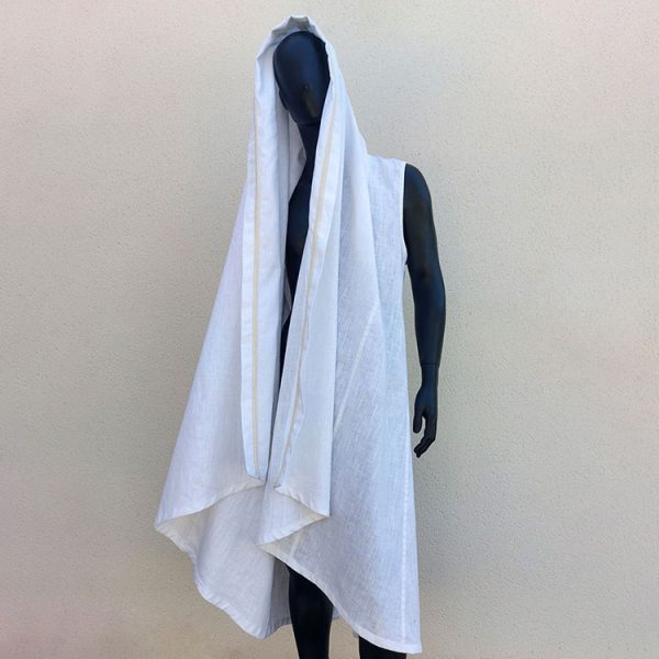 Caftan sans manches "Shaman" blanc