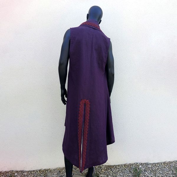 Caftan sans manches "Shaman" violet – Image 9