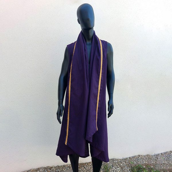 Caftan sans manches "Shaman" violet – Image 2